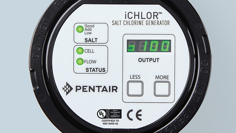 pentair ichlor salt chlorine generator control panel